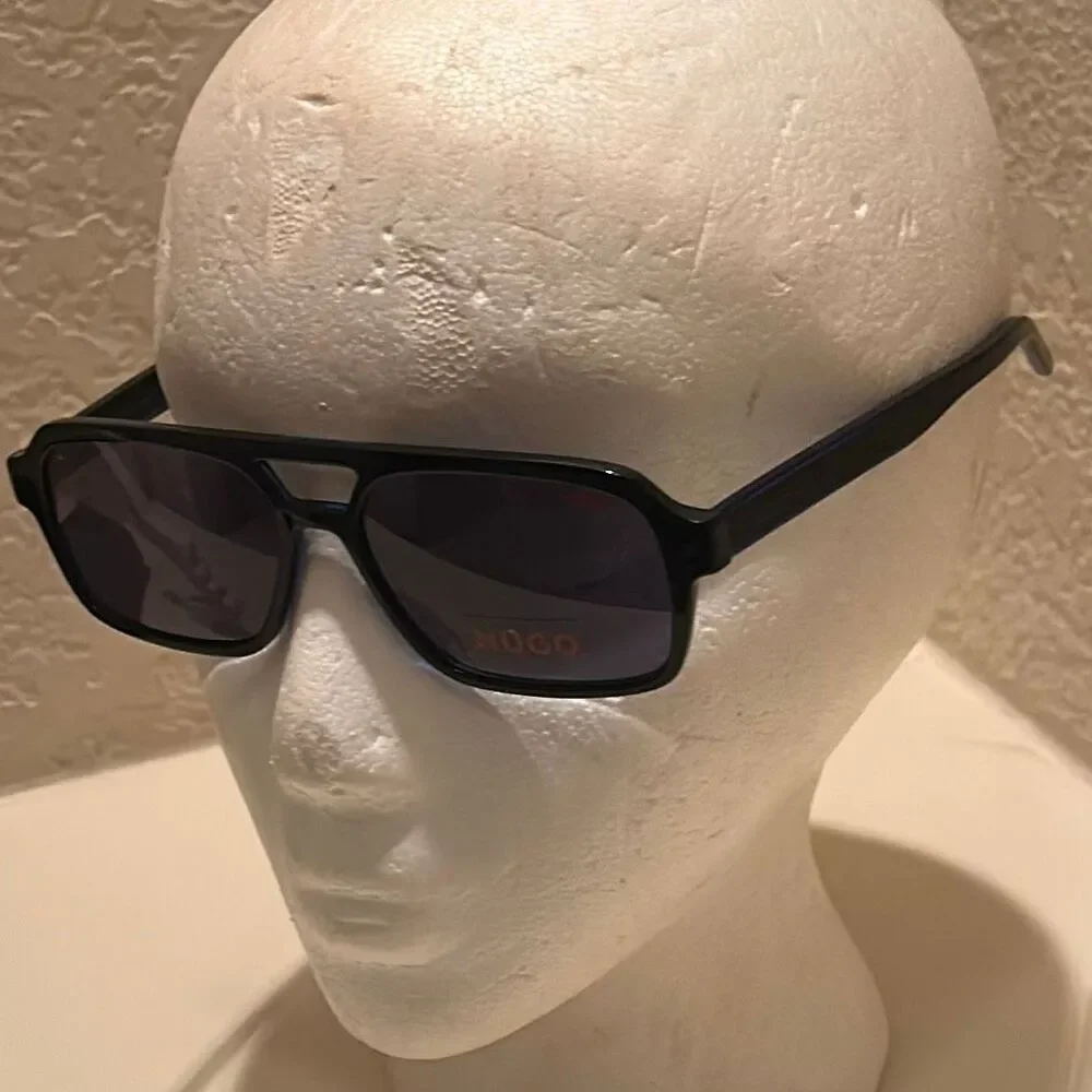 Hugo Boss Navigator Men's Sunglasses Model HG 1241/S Black Double Bridge Frame